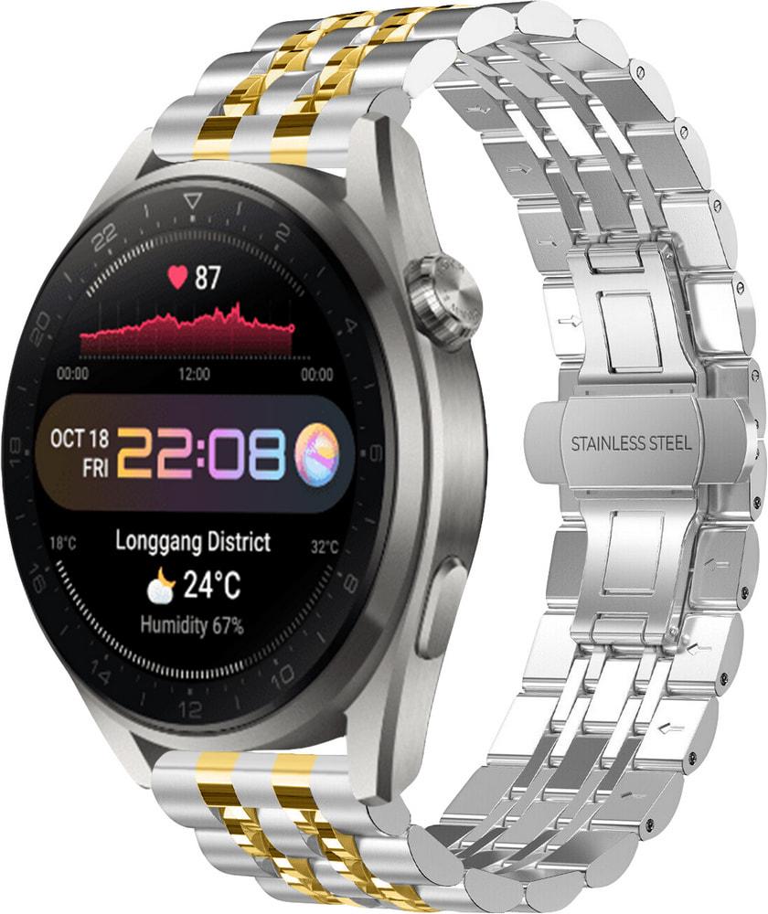 Браслет металлический Spinye Line для Huawei Watch 3 Pro Silver Gold (28976-67)