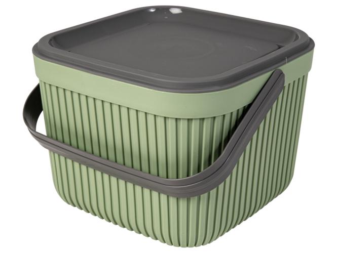 Корзина Herevin с ручкой и крышкой 7 л Green (MLM-161199-153)