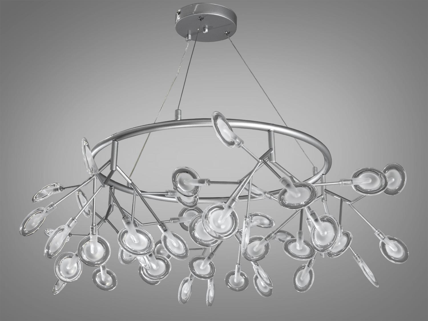 Люстра підвісна Світлячок 45 ламп Хром сатин (Y887-45C SL) - фото 1