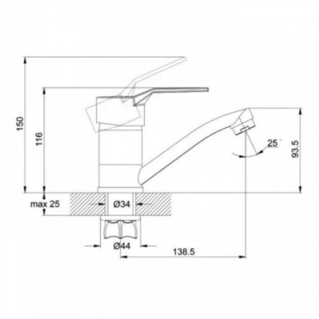 Смеситель для умывальника Troya PDF4-B180 - фото 2