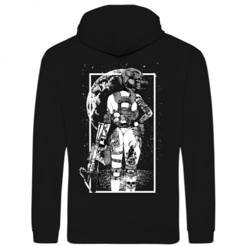 Худи мужское Military girl with tattoos S Черный (18001077-2-204927-S)