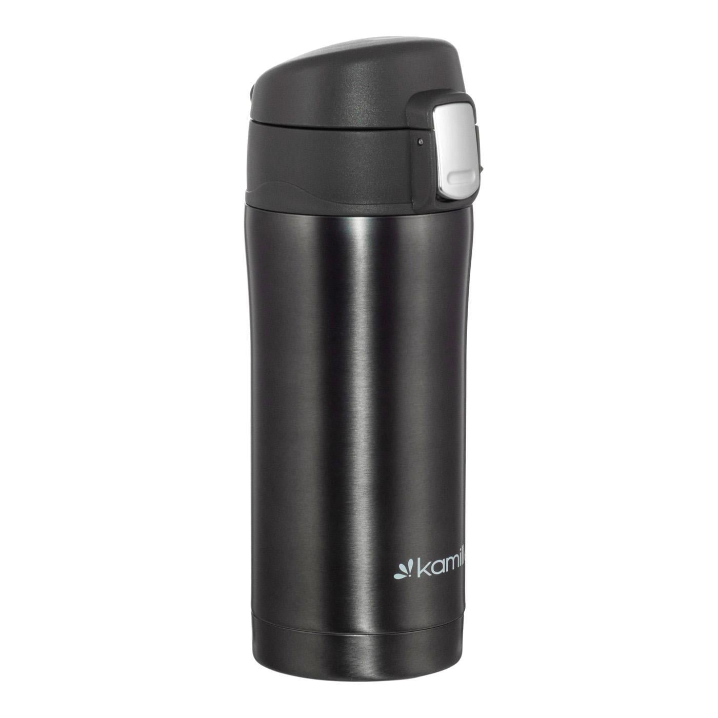 Термос Kamille из нержавеющей стали 320 мл Черный (2087)