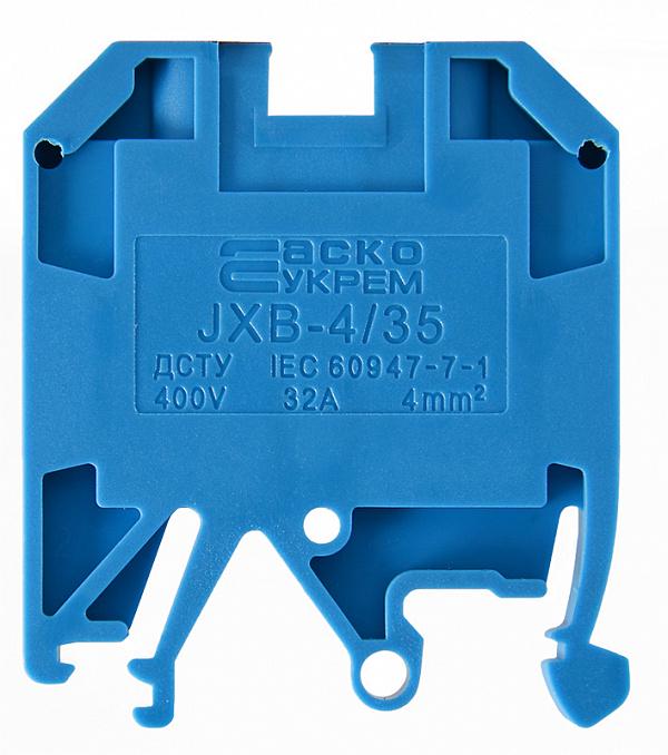 Клемма винтовая наборная АСКО-Укрем JXB 4/35 32А 4 мм2 х 40х6х46 мм Синий (A0130010023) Клемма винтовая наборная АСКО-Укрем JXB 4/35 32А 4 мм2 х 40х6х46 мм Синий (A0130010023)