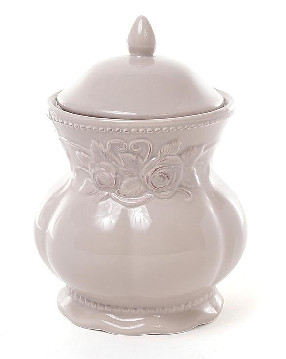 Банка Leeds Розы для сыпучих продуктов 850 мл керамика Бежевый (BD-545-172)