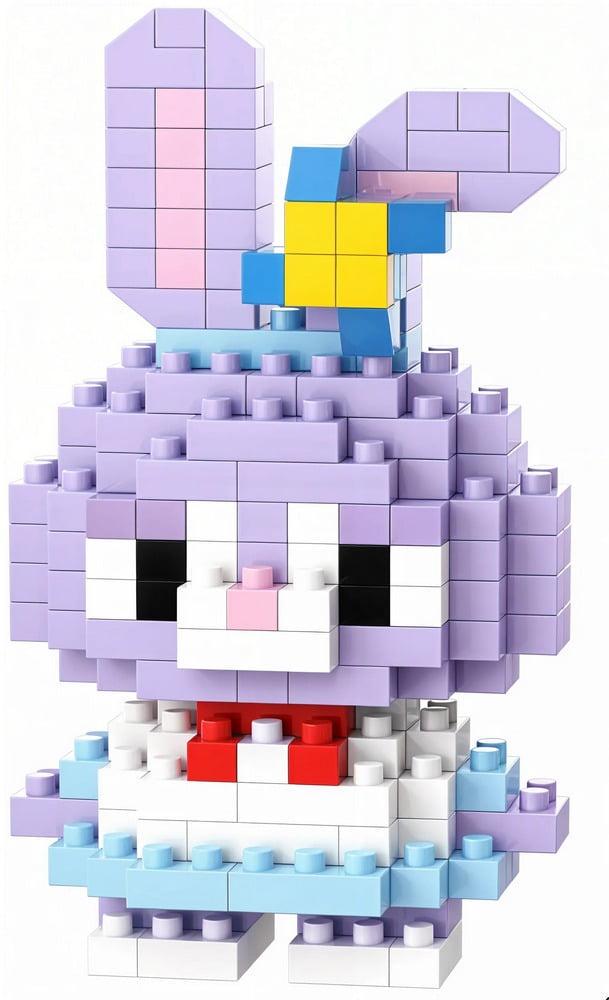 Конструктор 3D Mini Bricks SHLab BB-22 Rabbit 8 см Lavender (39062)