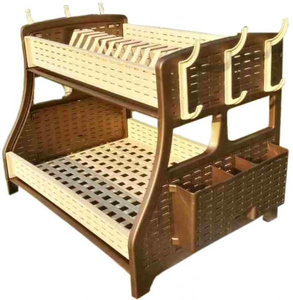 Сушка настільна для посуду із пластику 2-х ярусна Galaxy Gold (10-12-60025)