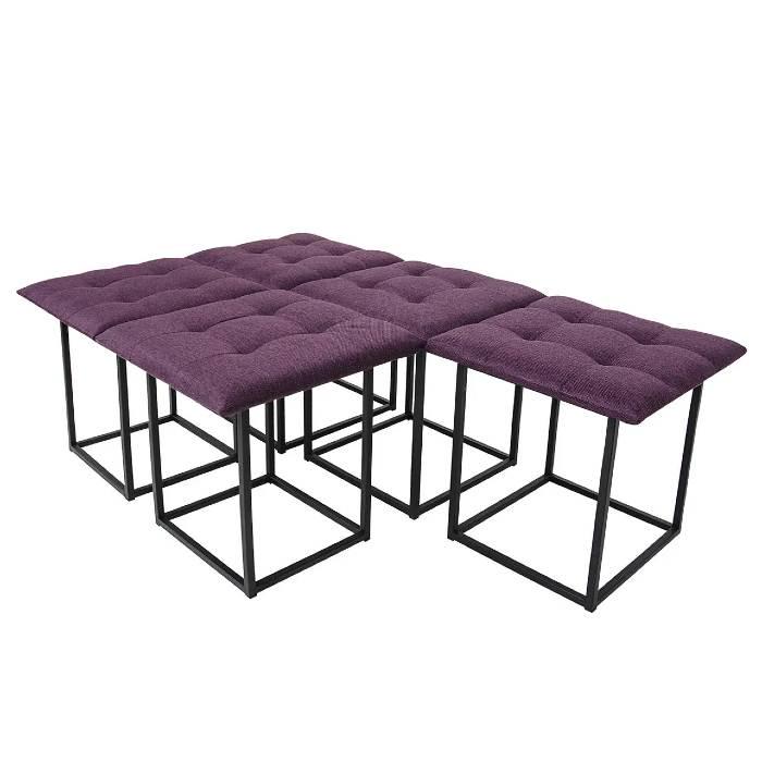 Пуф 5в1 велюр 50х50х50 см 23 кг Фіолетовий (myme10_104028) - фото 2