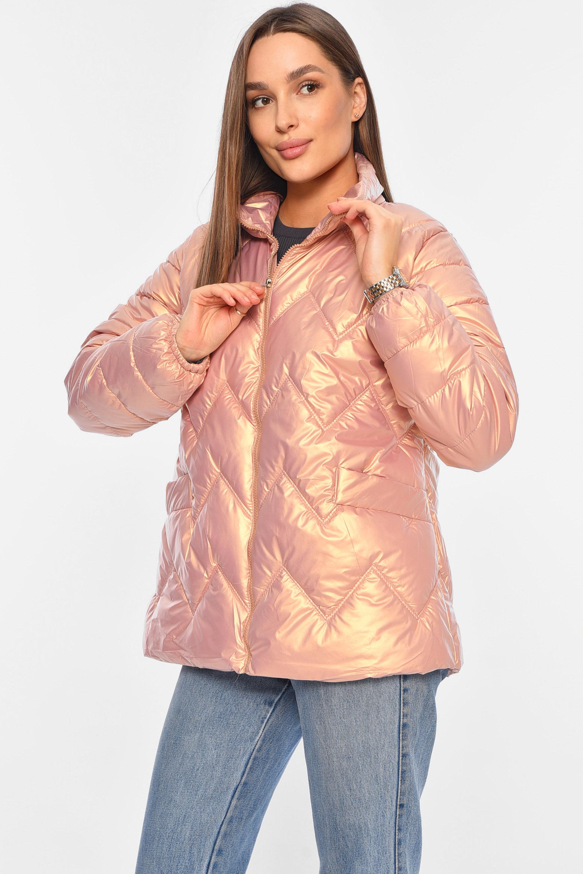 Куртка женская демисезонная M Персиковый (195991) - фото 2 Куртка женская демисезонная M Персиковый (195991) - фото 2