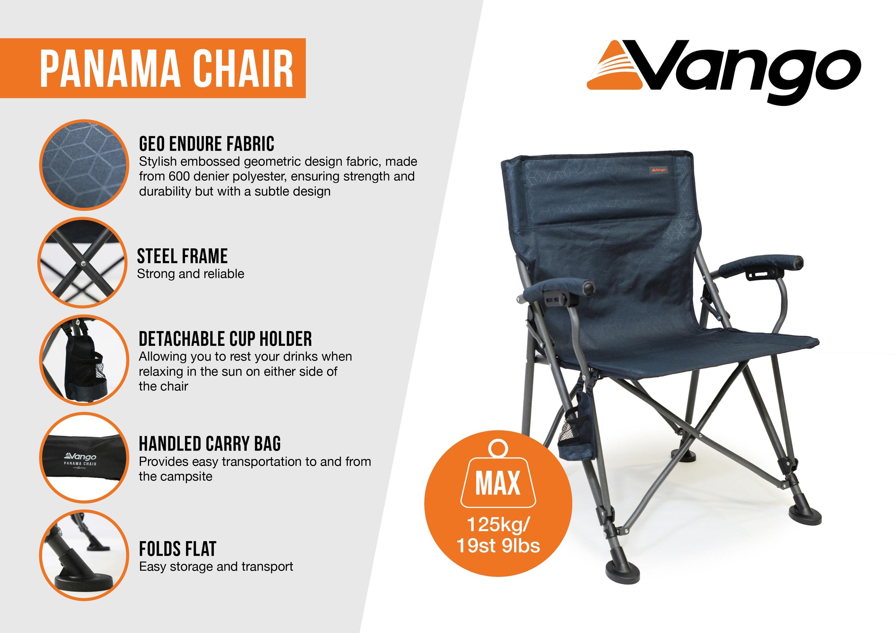 Стілець кемпінговий Vango Panama XL Chair Granite Grey (CHTPANAMA000001) - фото 9