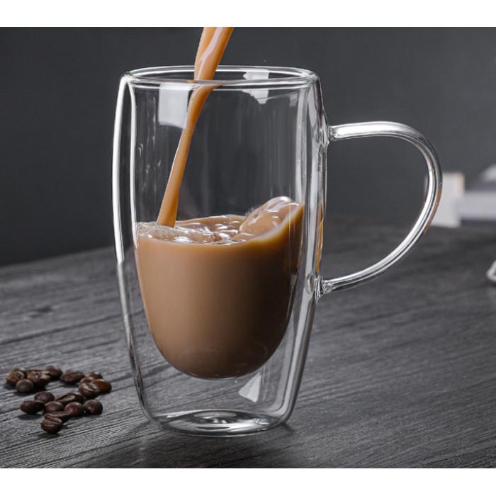 Чашка двойное стекло Овал 420 мл (9200187)