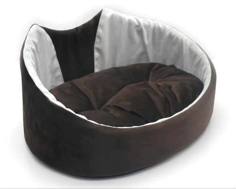 Лежак для собак и кошек Zoo-hunt Мистик-котик №2 370х490х185 мм Коричневый