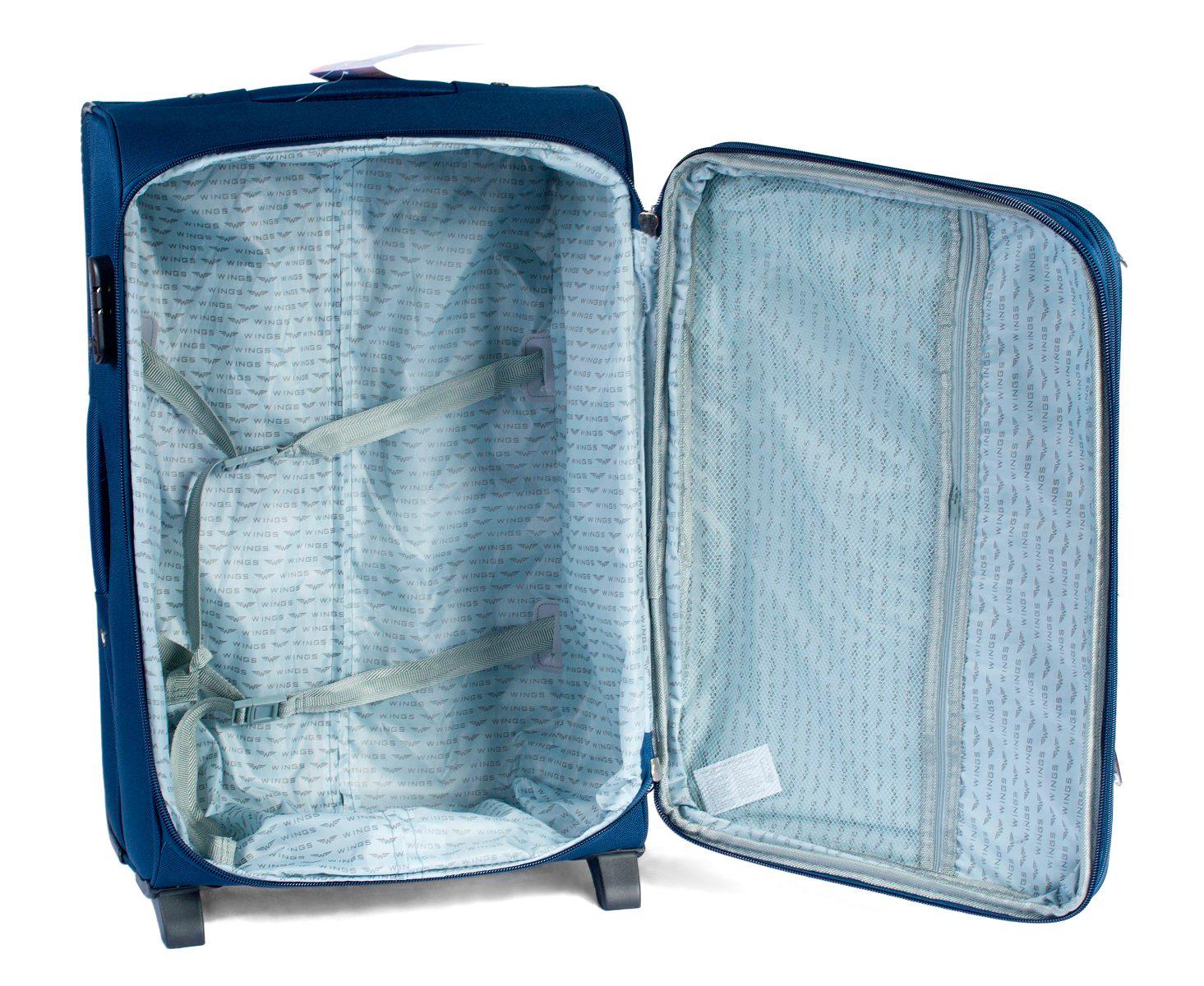 Чемодан тканевый Wings 6802 большой 2 колеса Темно-синий (Vt00001) - фото 5 Чемодан тканевый Wings 6802 большой 2 колеса Темно-синий (Vt00001) - фото 5