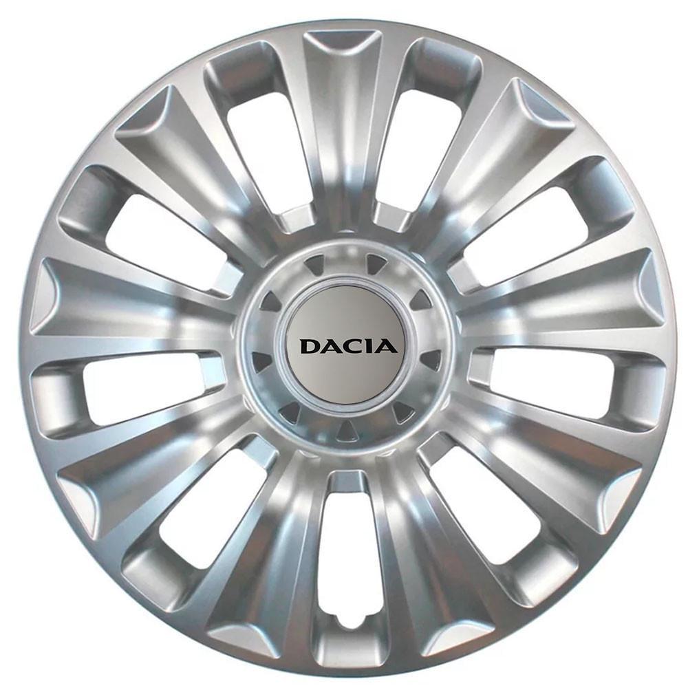 Колпаки SJS с логотипом Dacia 424 R16 4 шт. Серебряный (31006363)