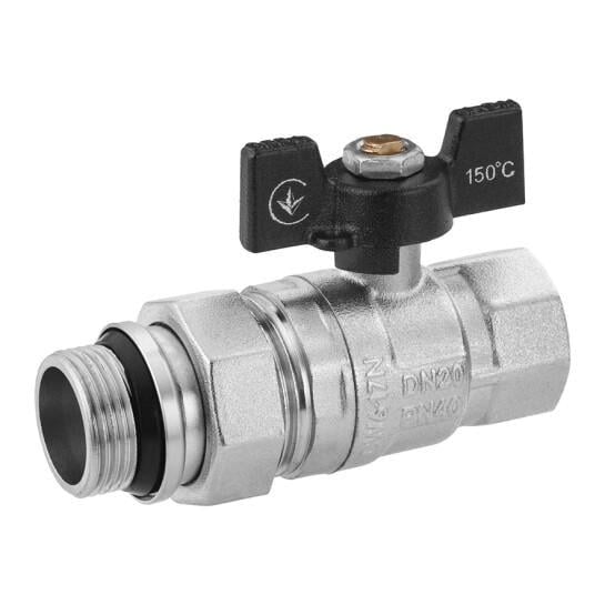 Кран-американка шаровой Kroner 3/4" ВЗ PN40 латунь прямой (SVR-CV033221)