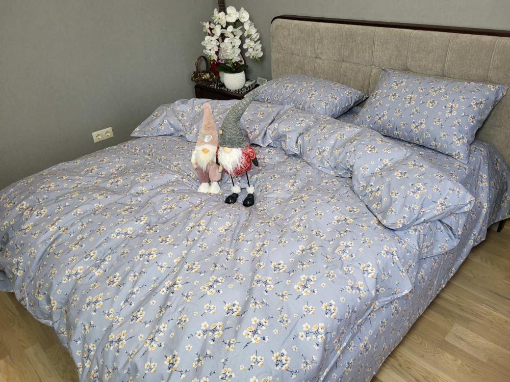 Комплект постільної білизни Turkish flannel Вікторія сімейний Чорний/Блакитний (1790554798)