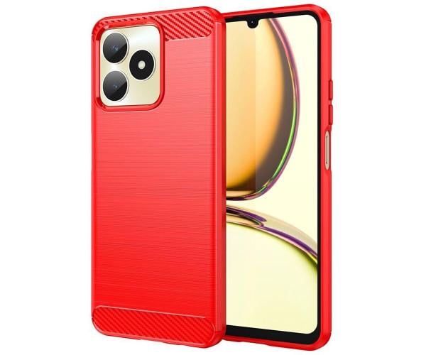 Чехол - накладка Polished Carbon для Realme C51 / Realme C53 / Realme Note 50 Красный Чехол - накладка Polished Carbon для Realme C51 / Realme C53 / Realme Note 50 Красный