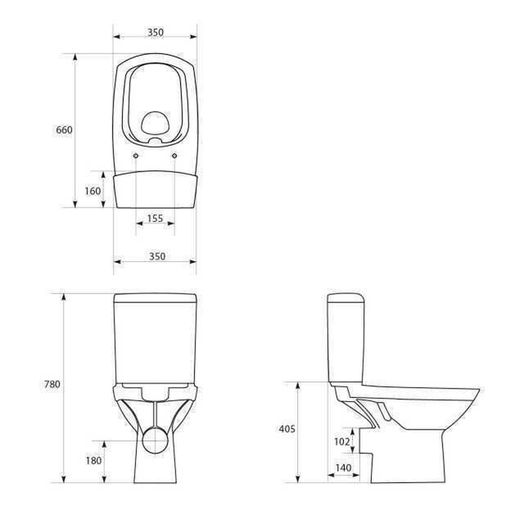 Компакт Cersanit 559 Carina Clean ON 011 3/5 з кришкою Lift (GSR-000011545) - фото 3