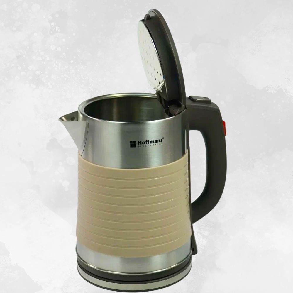 Электрочайник металлический Hoffmans Electronics HM-2545 2000W 2,5л Бежевый (120.1874.1) - фото 8