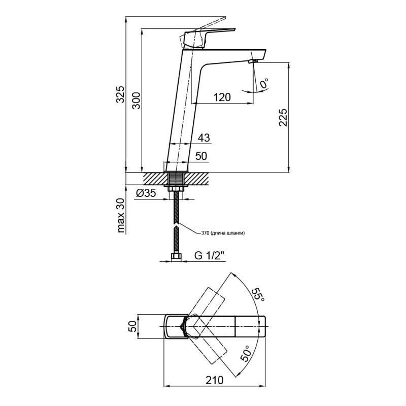 Змішувач для раковини Qtap Namesti 1025H102C - фото 2