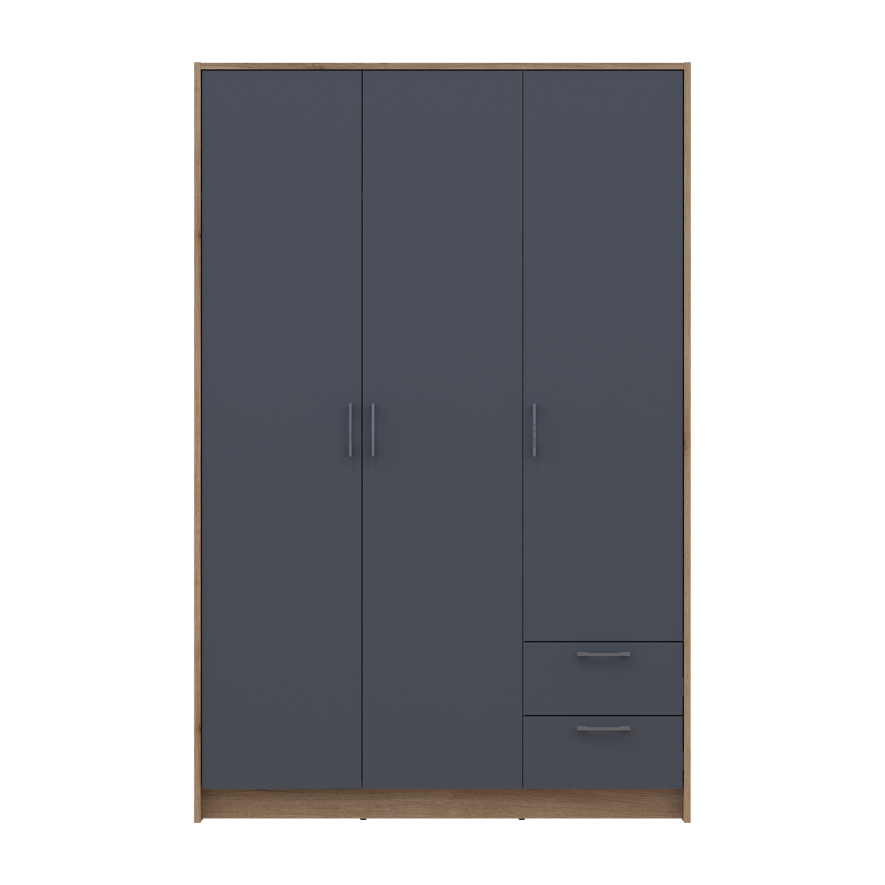 Шкаф для одежды распашный Doros Ронди 3ДСП 121х52х195 см Дуб Артизан/Графитовый (80737814)