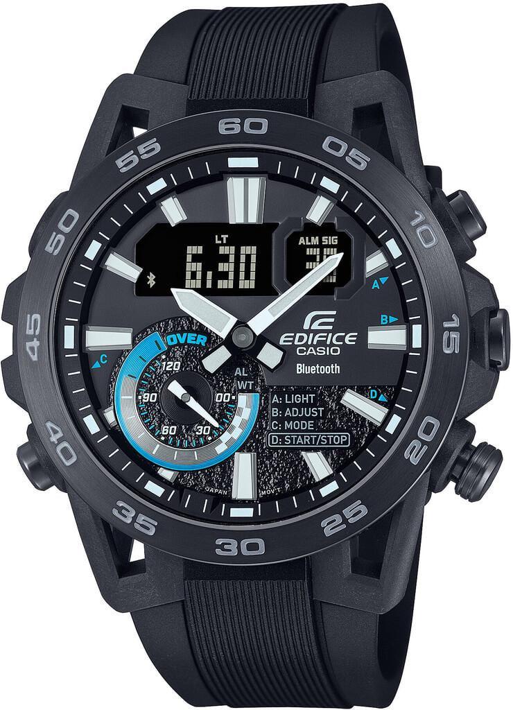 Наручные часы мужские Casio Edifice ECB-40PB-1AEF с карбоновым корпусом/водозащитой 100 м Черный (3100234282)