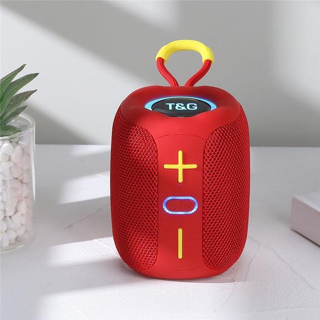Колонка портативна з RGB підсвічуванням TG658 8W Червоний - фото 3