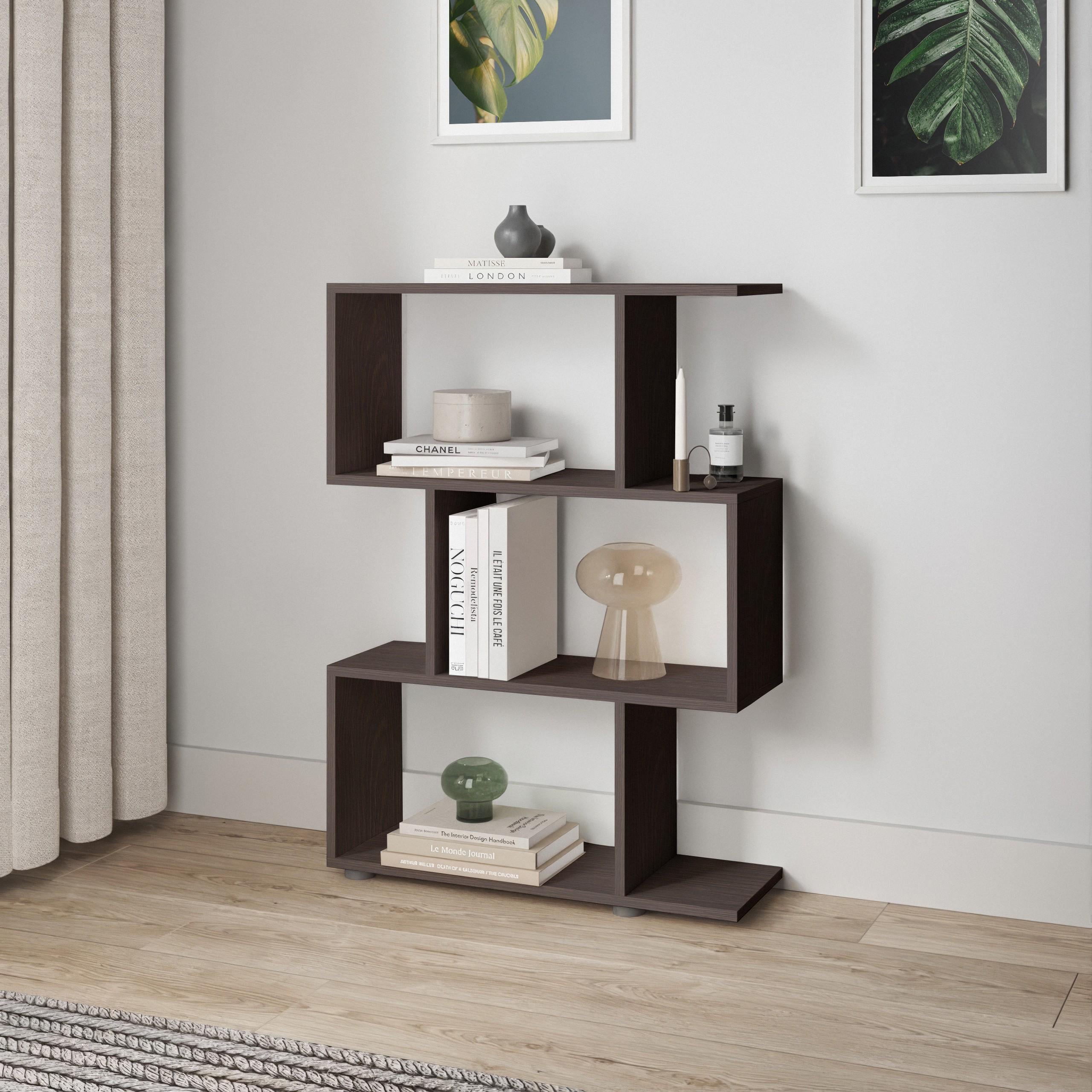 Стеллаж для книг и декора на 3 ячейки P-26 700х238х974 мм Венге Магия