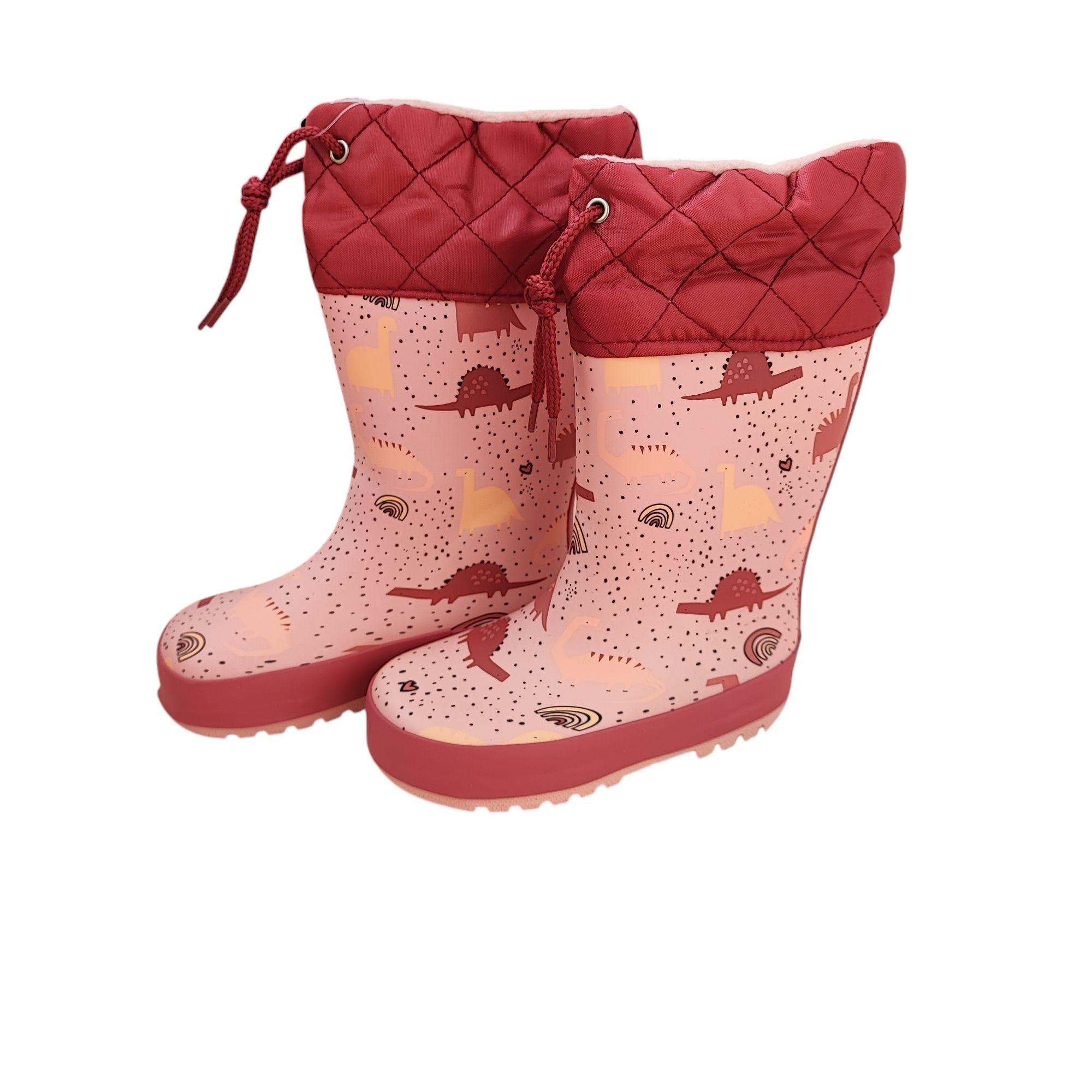 Чоботи гумові дитячі для дівчинки на утеплені George р. 24 Рожевий (250329044)