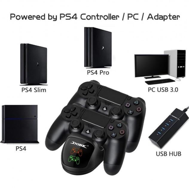 Зарядное устройство для геймпадов DOBE для DualShock 4 PS4 4 Черный - фото 5
