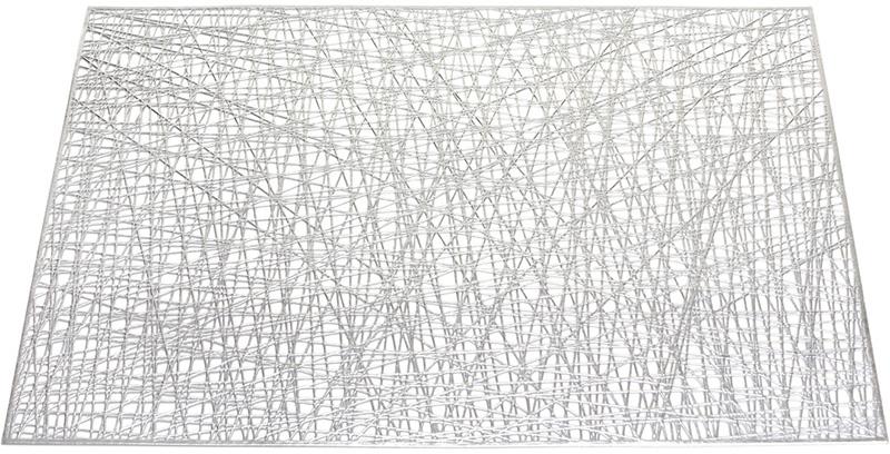 Набор сервировочных ковриков Margrese Модерн прямоугольные 45 см 6 шт. Серебро (BD-444-140)