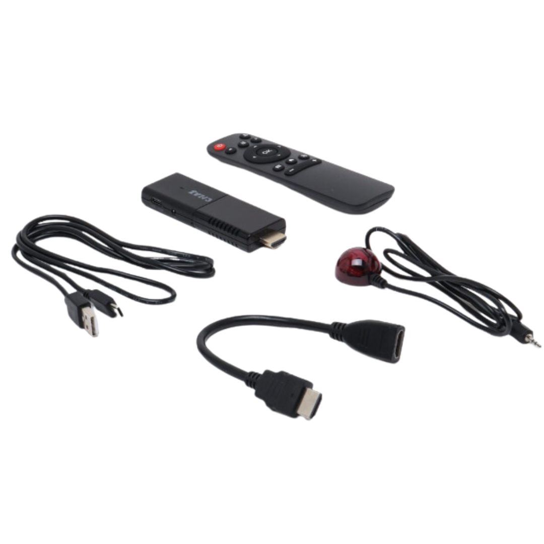 Приставка смарт TV AndroidTV TV Stick 4K Ultra HD поддержка WiFi HDMI и USB для домашнего кинотеатра 2/16 Гб (MDZ-27-AA)