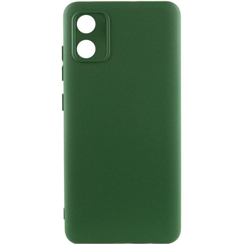 Противоударный чехол Silicone Cover Lakshmi Full Camera (A) для Motorola Moto E13 Зеленый / Dark green