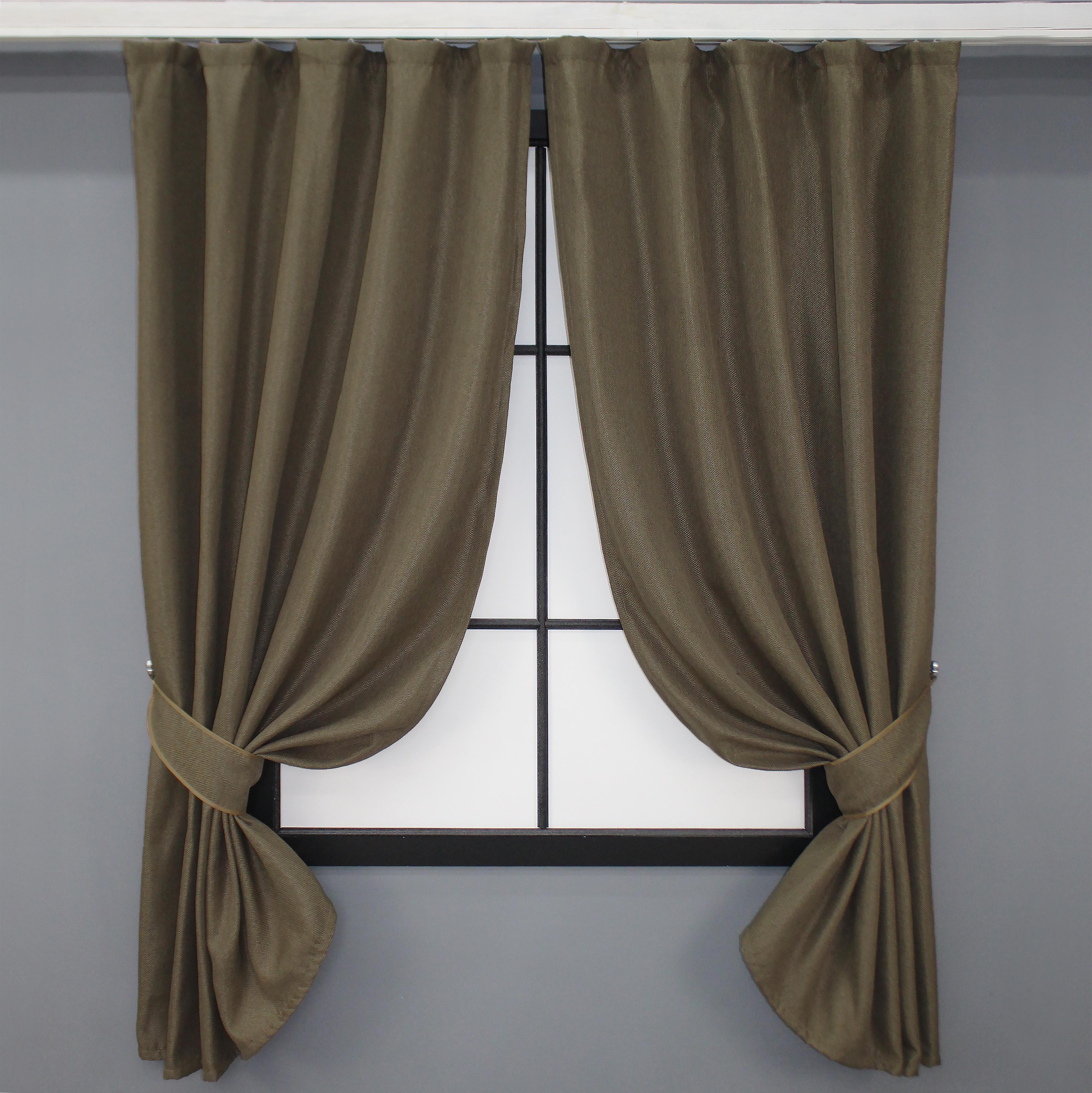 Комплект коротких штор VR-Textil № 277ш Лен-блэкаут 2 шт. 130х170 см Коричневый (35-0037) Комплект коротких штор VR-Textil № 277ш Лен-блэкаут 2 шт. 130х170 см Коричневый (35-0037)