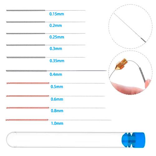 Набір голок спиць для чищення сопла 0,15-1 мм для екструдера 3D ручок гнучкі (536939) - фото 2 Набір голок спиць для чищення сопла 0,15-1 мм для екструдера 3D ручок гнучкі (536939) - фото 2