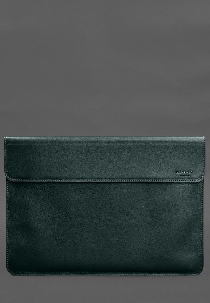 Чохол-конверт шкіряний на магнітах для MacBook Pro 15" 2023 Зелений (A-028791) - фото 2 Чохол-конверт шкіряний на магнітах для MacBook Pro 15" 2023 Зелений (A-028791) - фото 2