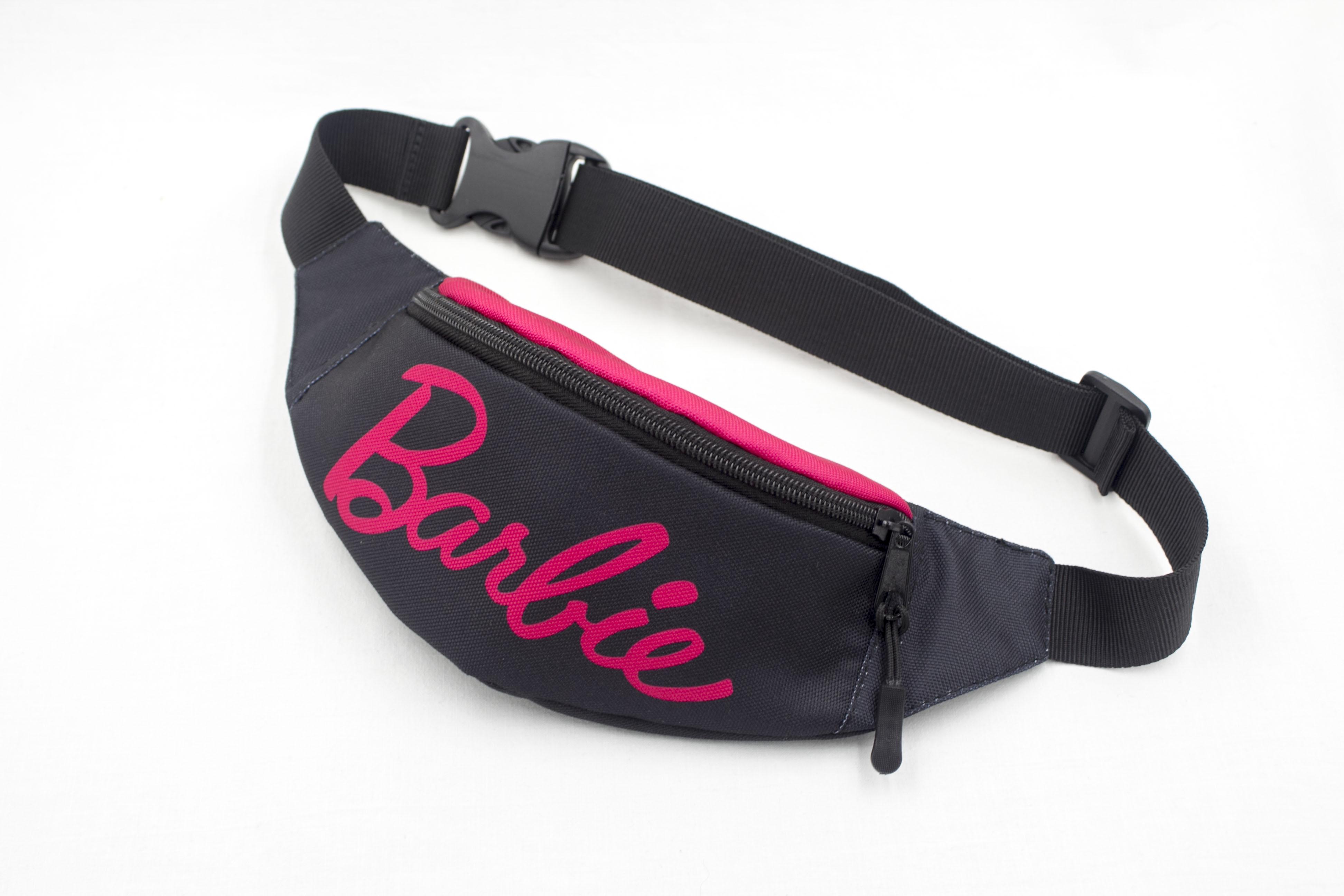 Бананка для дівчинки з регулюючим ремінцем 4-8 років Барбі Чорно-малиновий (Д-036) - фото 3