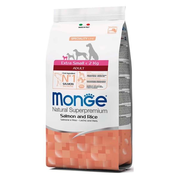 Monge Dog Extrasmall лосось с рисом 2,5 кг (000025606)