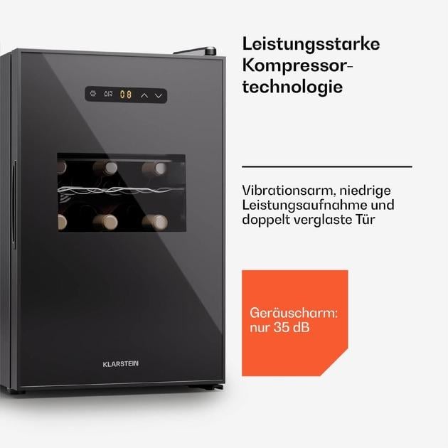 Винный холодильник KLARSTEIN Silent Vino 15 Uno (10045377) - фото 2 Винный холодильник KLARSTEIN Silent Vino 15 Uno (10045377) - фото 2