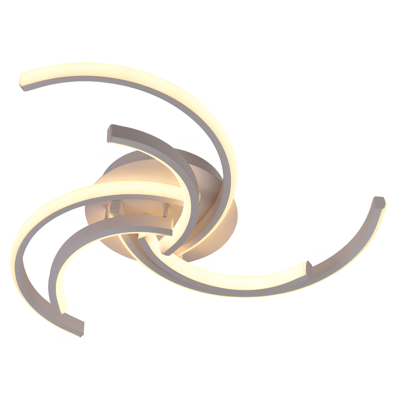 Люстра светодиодная Sirius 48W с изогнутыми рассеивателями 3000-6500K с пультом Белый (LCD3002 WT)