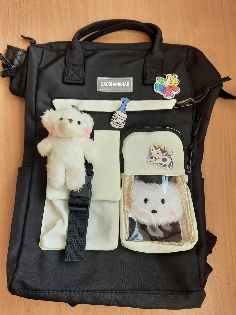 Шкільний рюкзак для дівчинки Education 5-11 класу зі значками Чорний (2702944986) - фото 4 Шкільний рюкзак для дівчинки Education 5-11 класу зі значками Чорний (2702944986) - фото 4