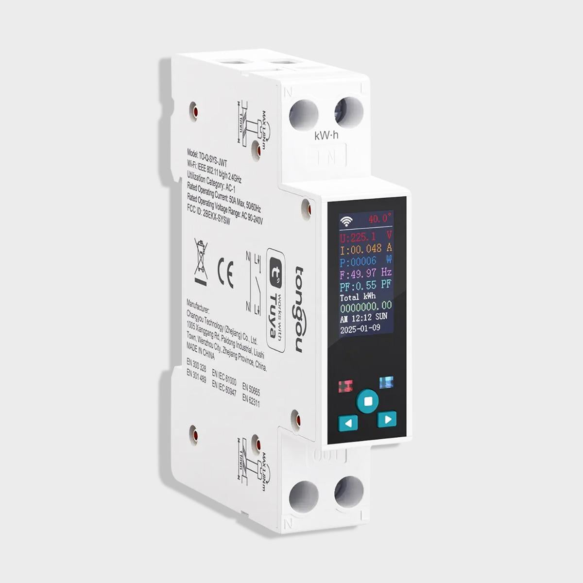 Реле WiFi с энергомониторингом Tongou TO-Q-SYS-JWT