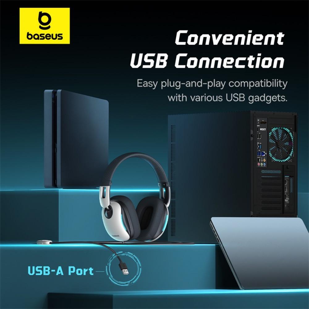 Гарнитура игровая BASEUS GoPlay 1 Max USB 7.1 для PS5/PS4/ПК с микрофоном (A00181003213-00) - фото 11
