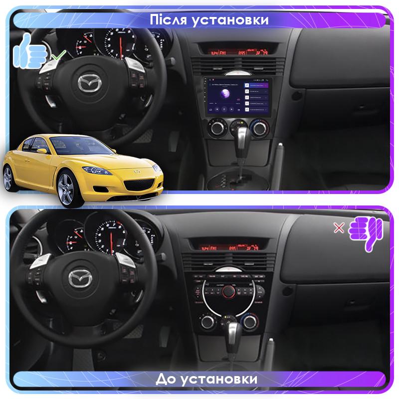 Автомагнітола штатна Lesko 4G/CarPlay/GPS/Wi-Fi для Mazda RX-8 I 2003-2008 IPS 1280x720 4/64Gb 9" (1782296374) - фото 3