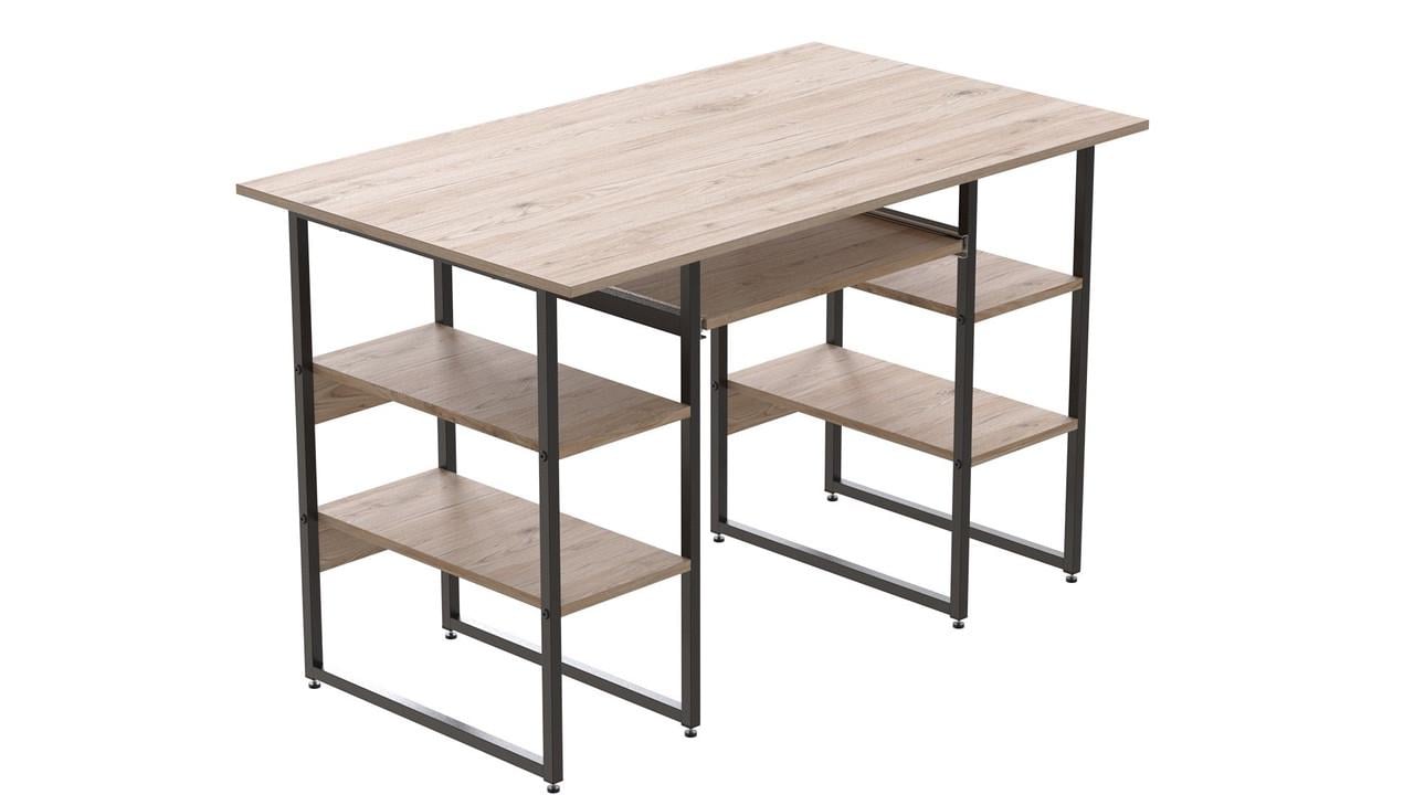 Комп'ютерний стіл Ferrum-decor Тім ДСП 32 мм 75x140x70 см Чорний/Дуб Сан-Марино (FRD-103988) - фото 2 Комп'ютерний стіл Ferrum-decor Тім ДСП 32 мм 75x140x70 см Чорний/Дуб Сан-Марино (FRD-103988) - фото 2