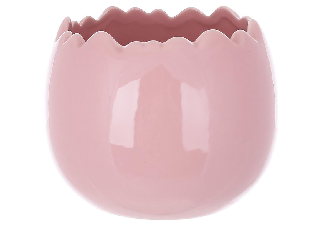 Кашпо фарфоровое BonaDi в форме яйца d 11x9 см Розовый (495-479) - фото 1 Кашпо фарфоровое BonaDi в форме яйца d 11x9 см Розовый (495-479) - фото 1