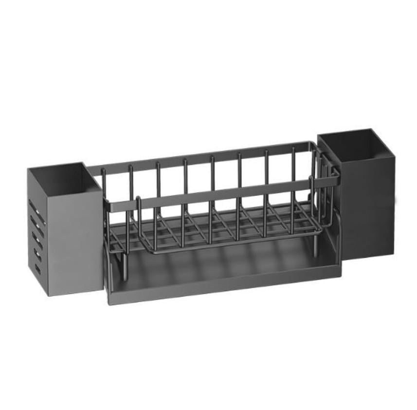 Стеллаж настенный кухонный для хранения губок и щеток металлический Черный