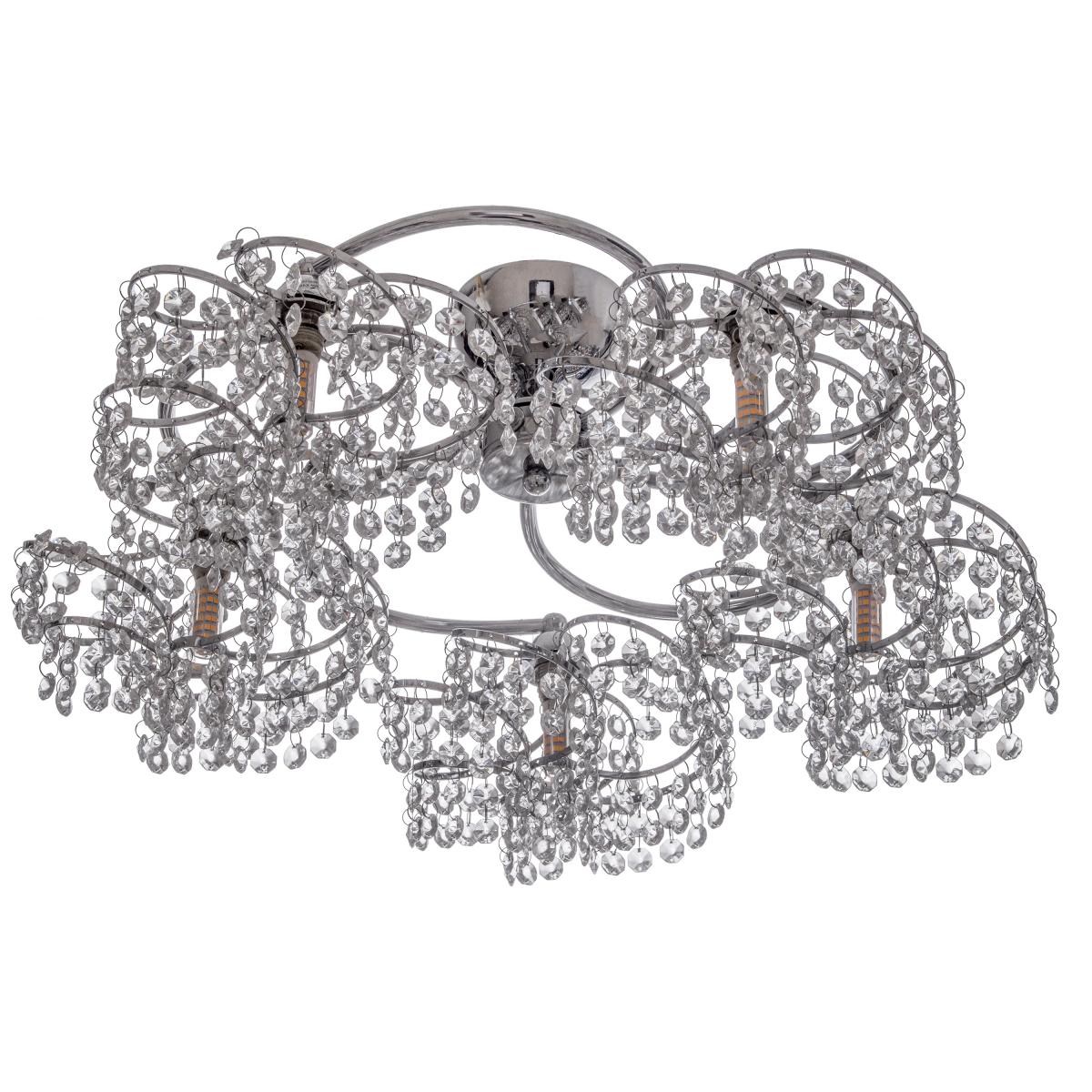 Люстра прованс хрустальная галогенная Brille BR-01 310S/5