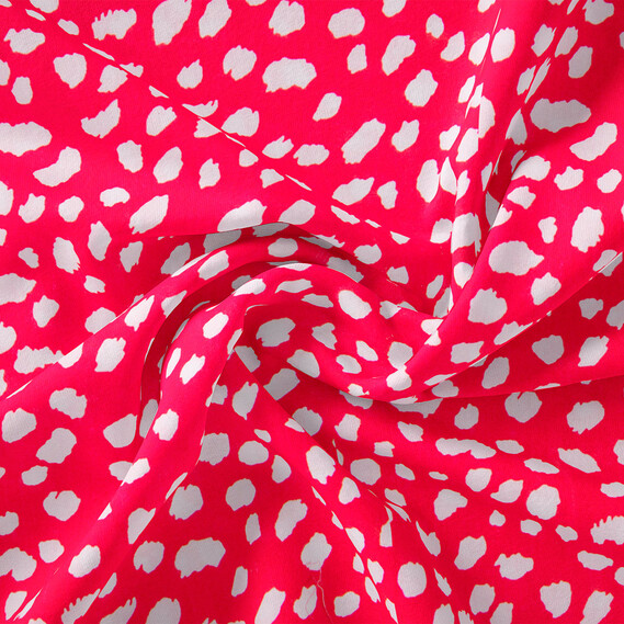 Ткань штапель лайт IDEIA Облака 1,4 м Малиновый (2200004218182)