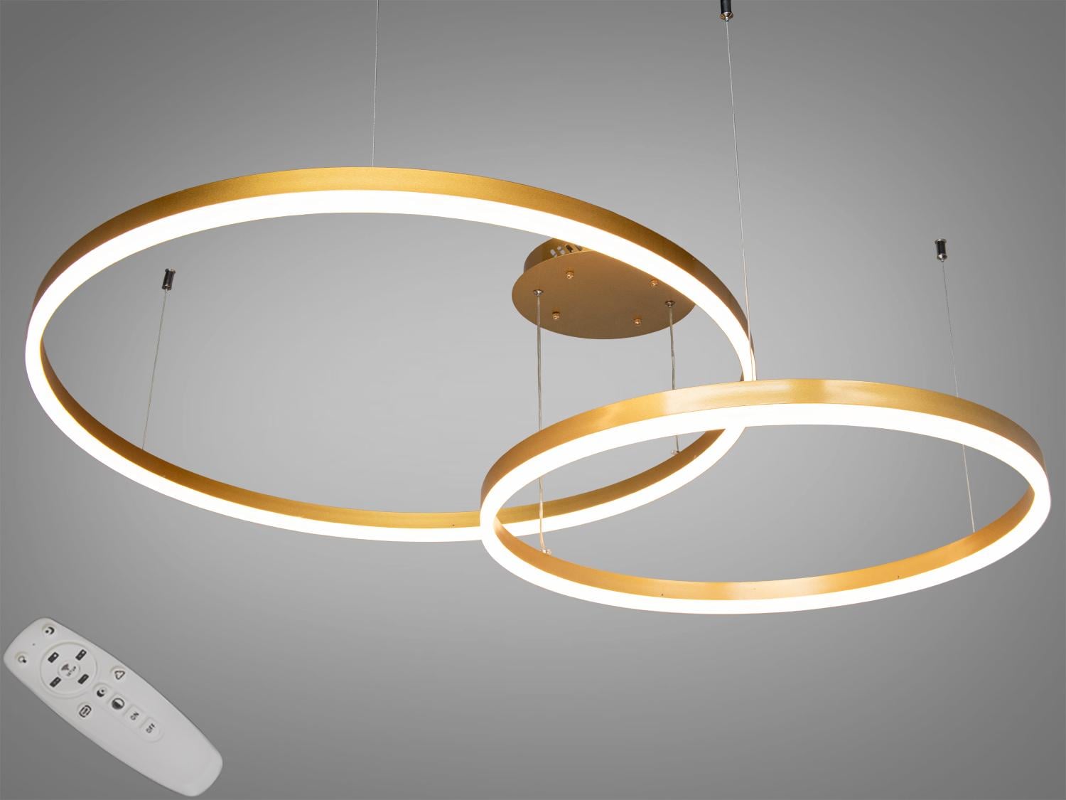 Люстра-кольца Diasha с тремя температурами освещения Золотистый (D2485-800+600G)