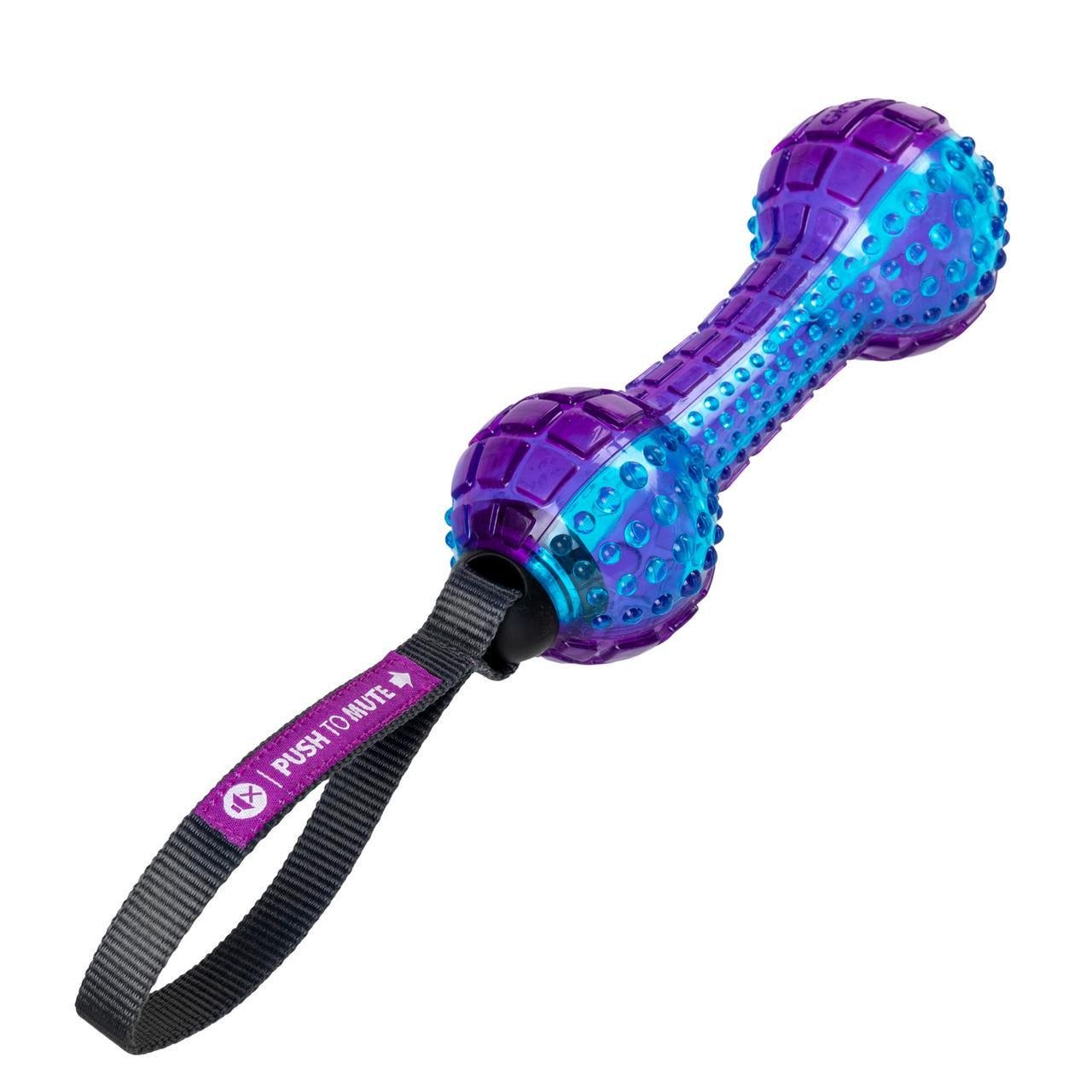 Игрушка для собак GiGwi Push to mute Гантеля с отключающейся пискавкой TPR резина/нейлон 18 см (75332)